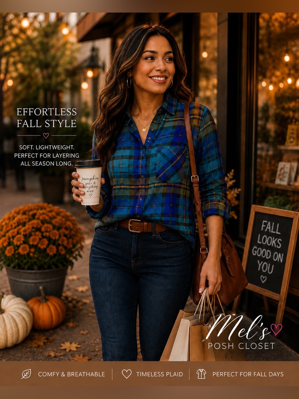 🍂Anthropologie Cloth & Stone Plaid Button Down 🍂
